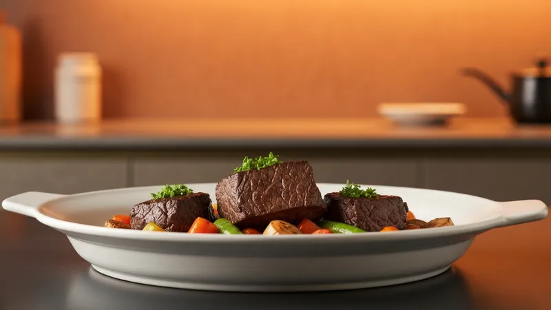 Assiette colorée de ratatouille fraîchement préparée avec des légumes du soleil.