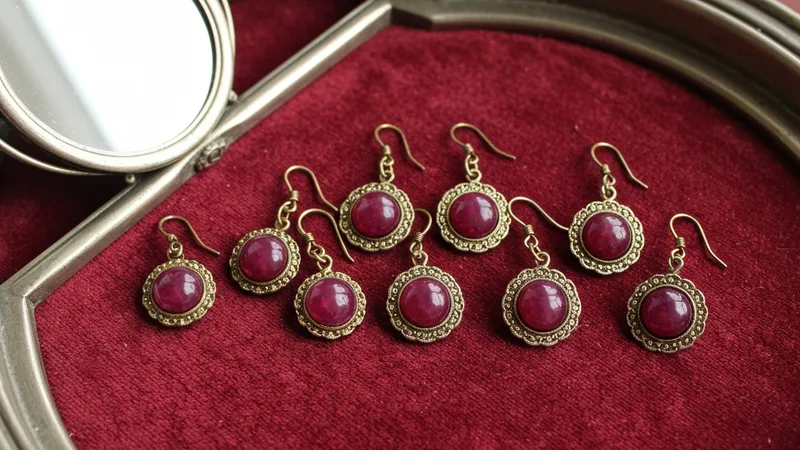 Sélection contemporaine boucles d'oreilles rubis élégante