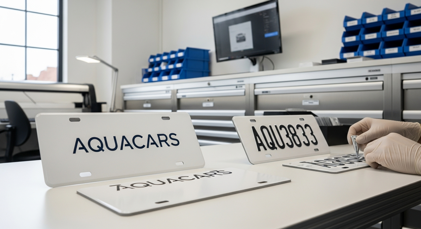 Tableau comparatif des matériaux pour plaques d'immatriculation : aluminium vs plexiglas