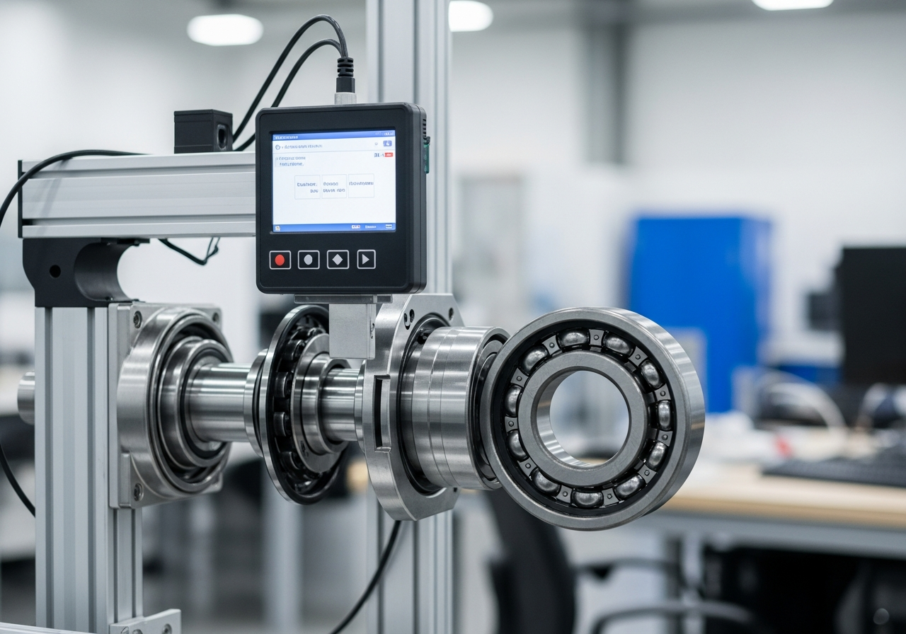 Lubrifiant spécialisé appliqué avec précision sur un roulement à billes haute performance, assurant une friction minimale.